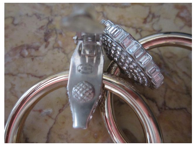 Chanel Ohrringe Gold und Silber Metall Golden - Ansicht 2