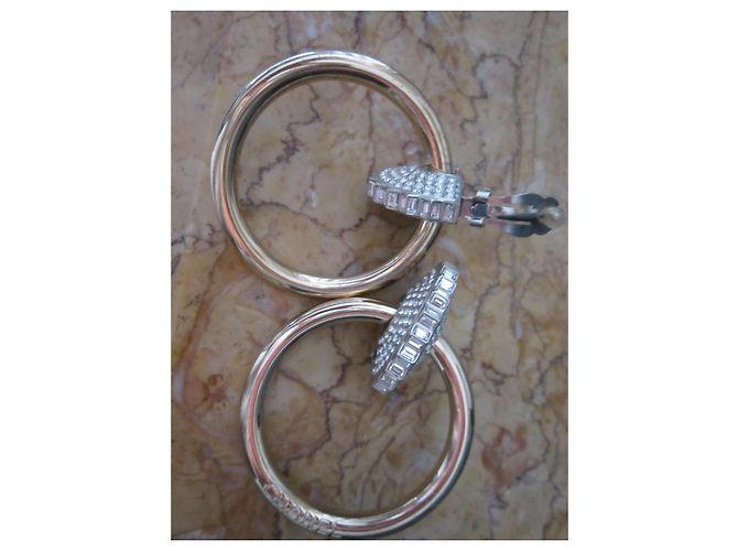 Chanel Ohrringe Gold und Silber Metall Golden - Ansicht 3