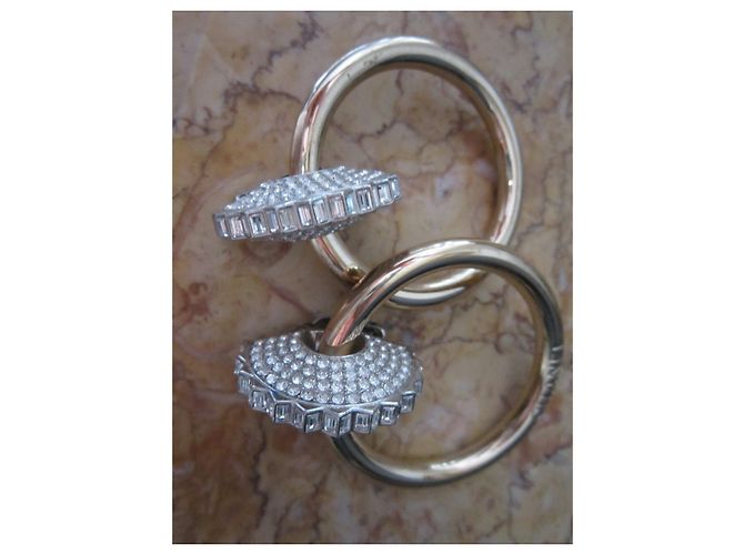 Chanel Ohrringe Gold und Silber Metall Golden - Ansicht 5