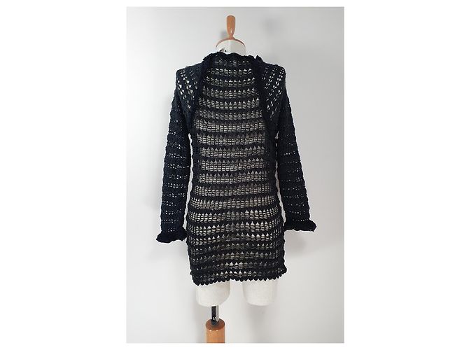 Gehäkelte Bluse Isabel Marant Etoile Schwarz Baumwolle - Ansicht 3