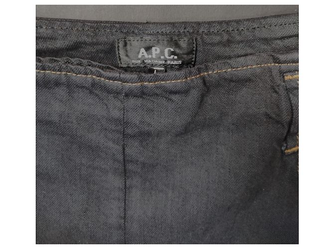 Falda vaquera Apc azul de algodón Talla L - vista 3