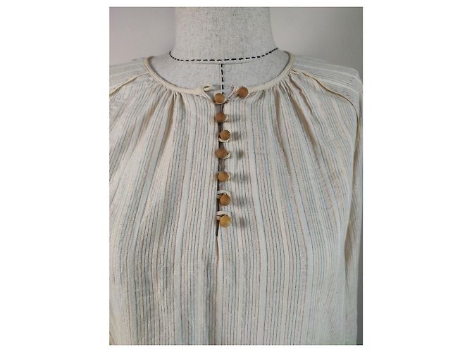 Blusa Noa Noa Oversize de Rayas de Algodón Multicolor - vista 2