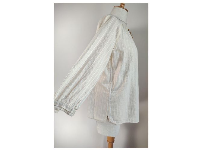 Blusa Noa Noa Oversize de Rayas de Algodón Multicolor - vista 3