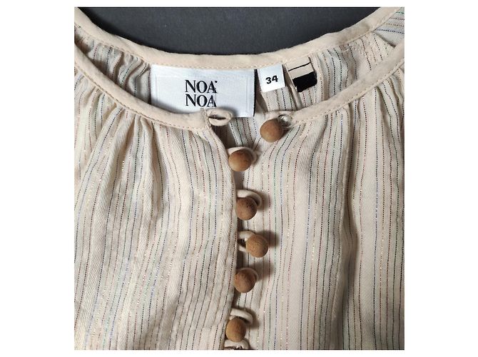 Blusa Noa Noa Oversize de Rayas de Algodón Multicolor - vista 5