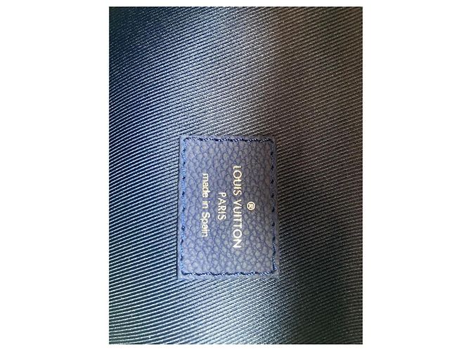 Louis Vuitton bandana monocromatica blu - vista 4