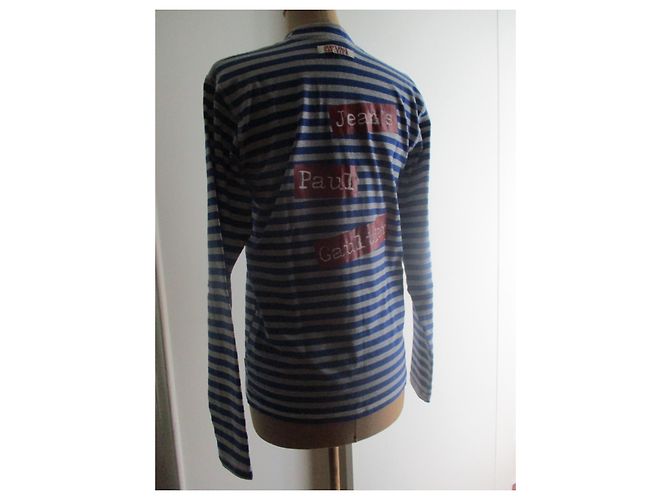 Jean Paul Gaultier Top de rayas, taille 38. Azul - vista 2