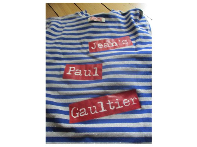 Jean Paul Gaultier Top de rayas, taille 38. Azul - vista 4