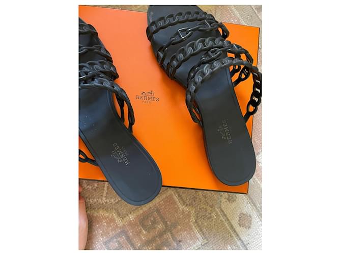 Sandali Hermès neri Nero - vista 2