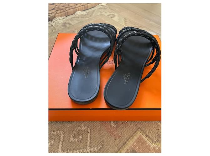 Sandali Hermès neri Nero - vista 4