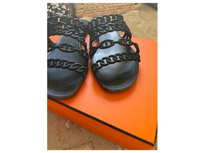 Sandali Hermès neri Nero - vista 5