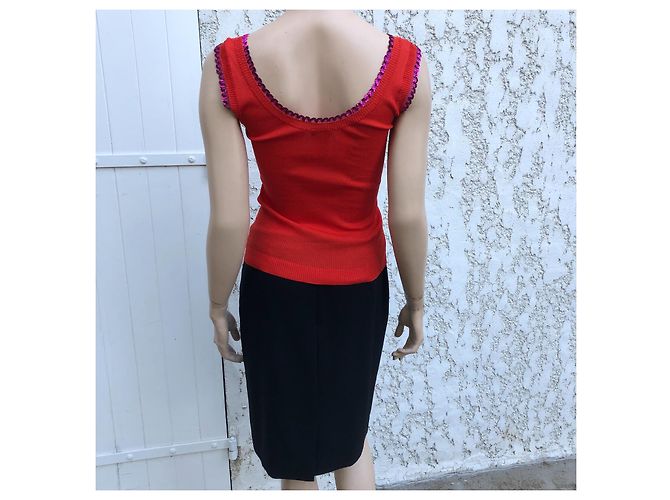 Camiseta sin mangas de malla roja Sonia By Sonia Rykiel algodón - vista 6