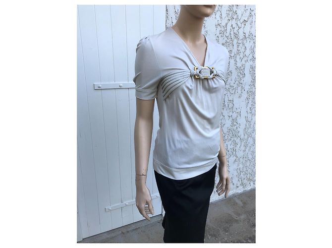 Top de raso gris perla Gucci - vista 11