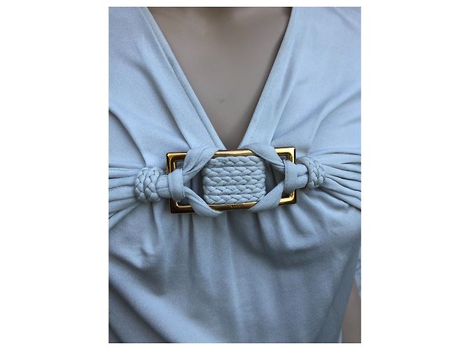 Top de raso gris perla Gucci - vista 4
