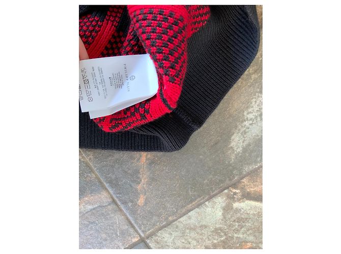 Philipp Plein SS Tartan Woll Minikleid Schwarz Rot - Ansicht 5