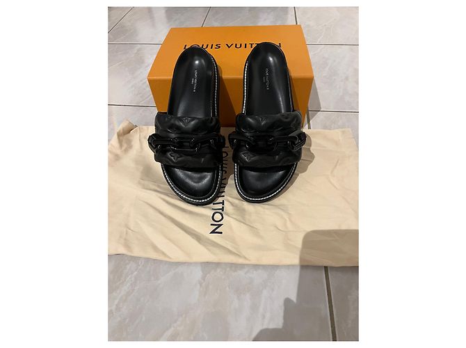 Louis Vuitton Mules compensées Noir - vue 2