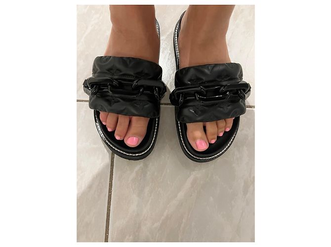 Louis Vuitton Mules compensées Noir - vue 5