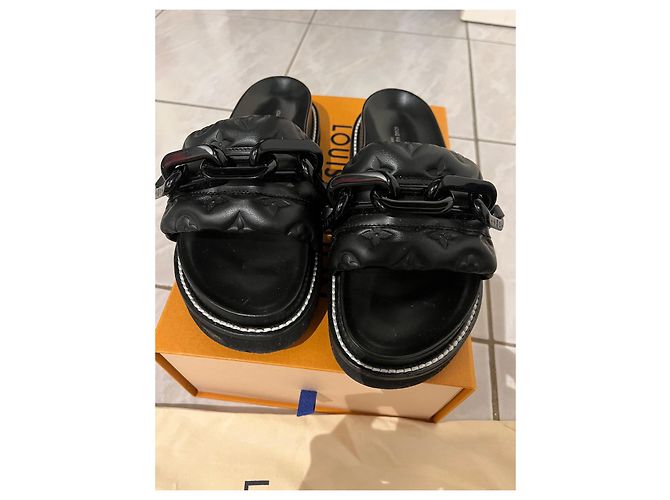 Louis Vuitton Mules compensées Noir - vue 7