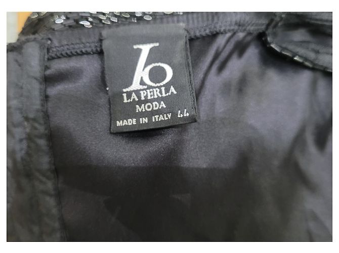 Top bustier abalorios La Perla Negro - vista 6