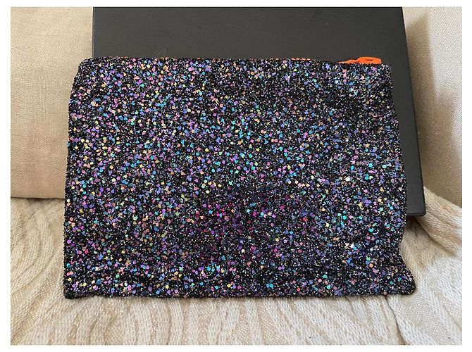 Mawi Multi-Glitzer-Clutch mit Stacheln Schwarz - Ansicht 5