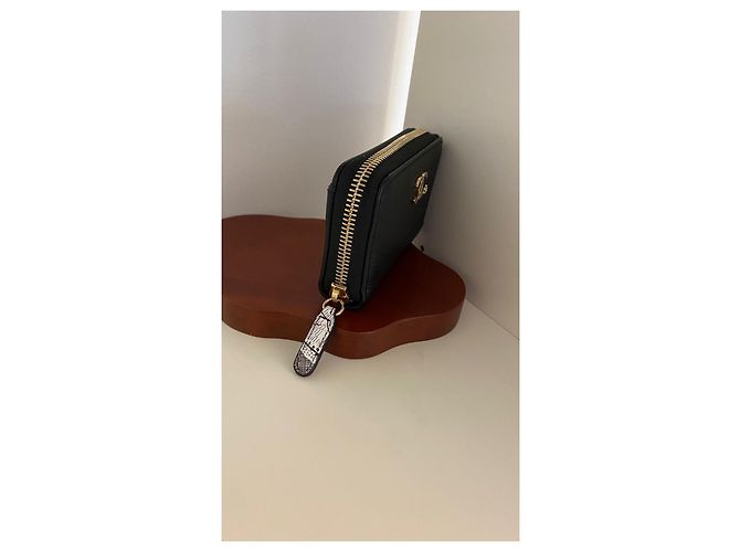 Girl Beautiful Chanel zipped card holder Black - view 3