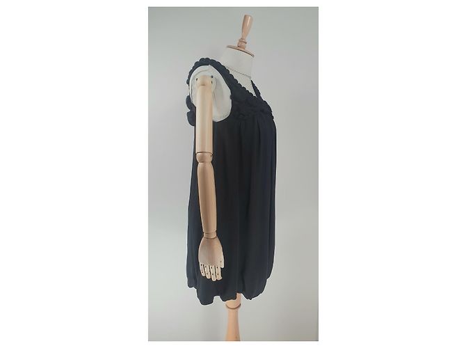 Vestido de seda Balona Designers Remix Negro - vista 3