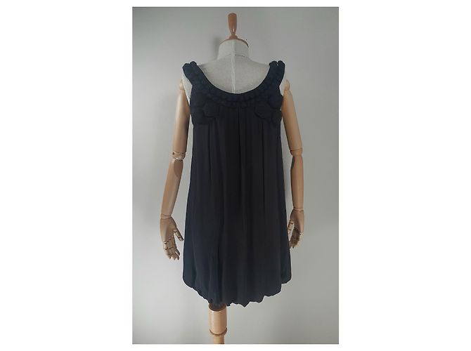 Vestido de seda Balona Designers Remix Negro - vista 4