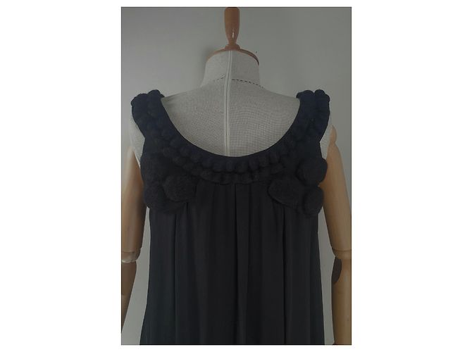 Vestido de seda Balona Designers Remix Negro - vista 5
