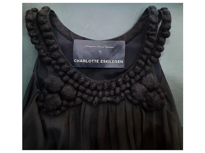 Vestido de seda Balona Designers Remix Negro - vista 6