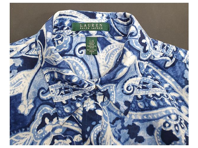 Camisa Ralph Lauren de algodón azul - vista 6