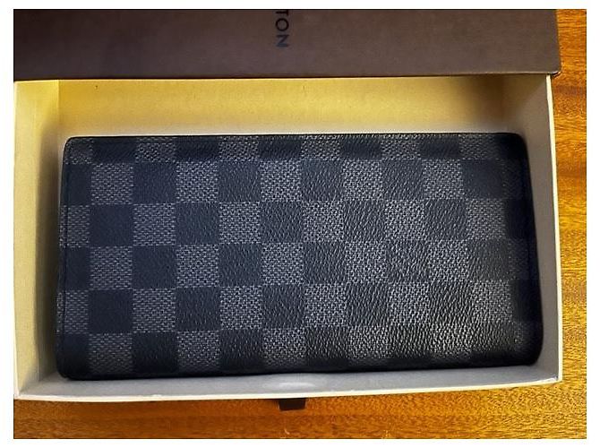 Louis Vuitton Damier Graphite Brazza Long Wallet Black Dark grey - view 3