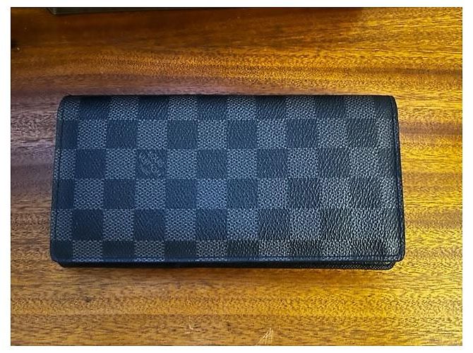 Louis Vuitton Damier Graphite Brazza Long Wallet Black Dark grey - view 6