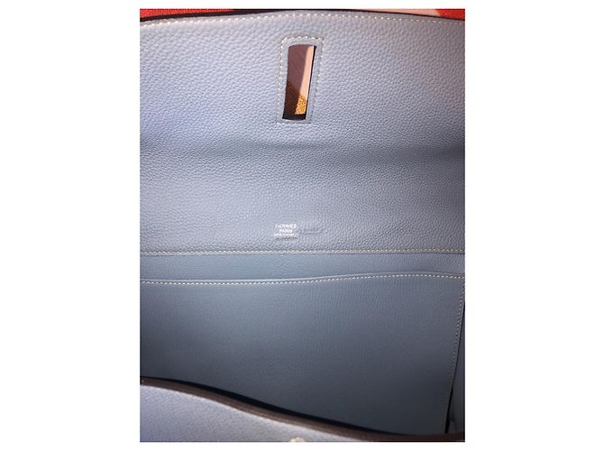 Hermès Etribelt Handtasche hellblau Leder - Ansicht 4