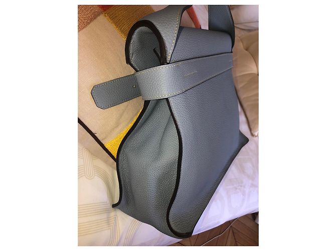 Hermès Etribelt Handtasche hellblau Leder - Ansicht 5