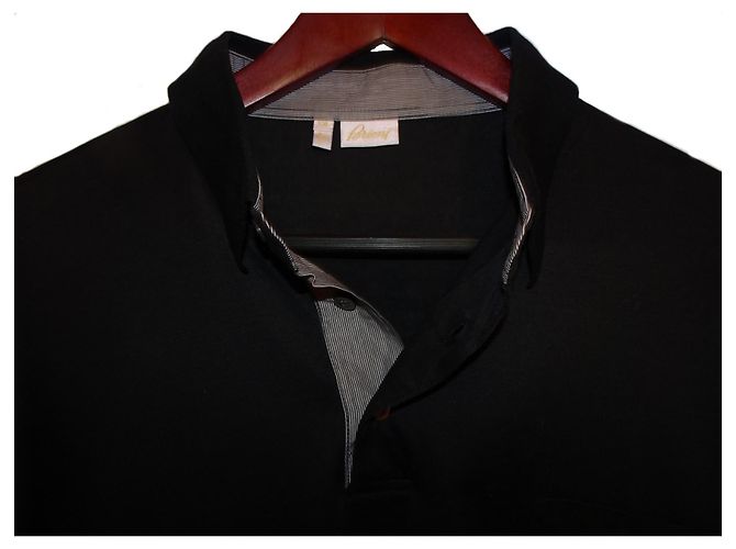 BRIONI BRUSTTASCHEN-POLOSHIRT Schwarz - Ansicht 2