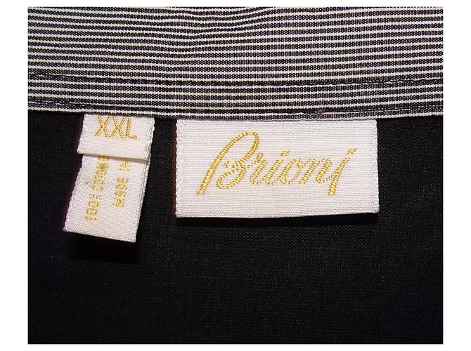 BRIONI BRUSTTASCHEN-POLOSHIRT Schwarz - Ansicht 3