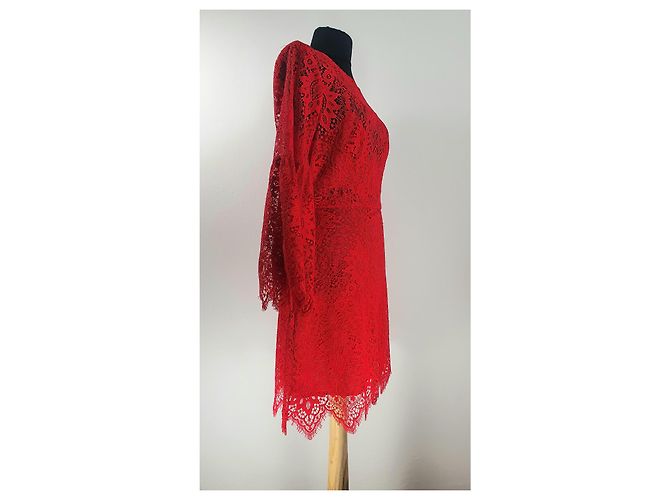 Bcbg Max Azria Spitzenkleid in Rot - Ansicht 3