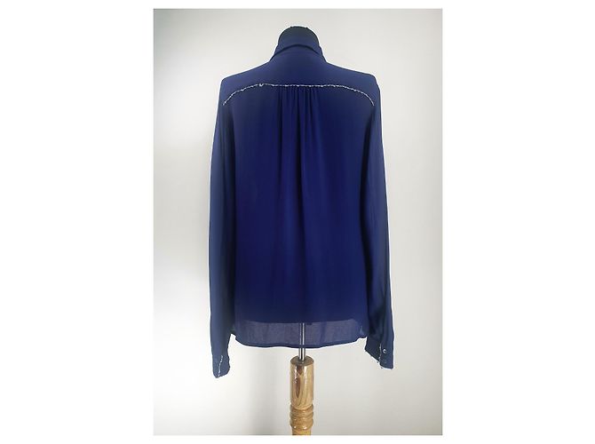 Camicia Baum und Pferdgarten Blu in Viscosa - vista 5