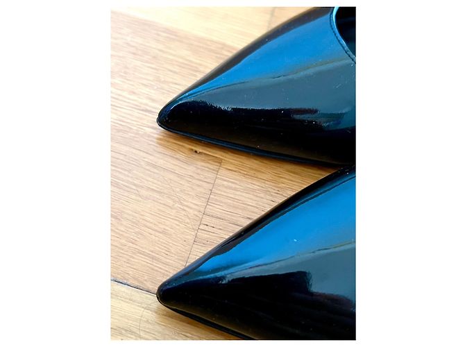Loriblu Schnallenpumps aus Lackleder Schwarz Hellblau 40 - Ansicht 17