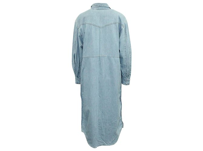 Ganni x Levi'S Denim-Hemdkleid aus hellblauer Baumwolle - Ansicht 3