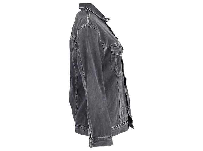Chaqueta Daze extragrande en denim de algodón negro de Alexander Wang - vista 2