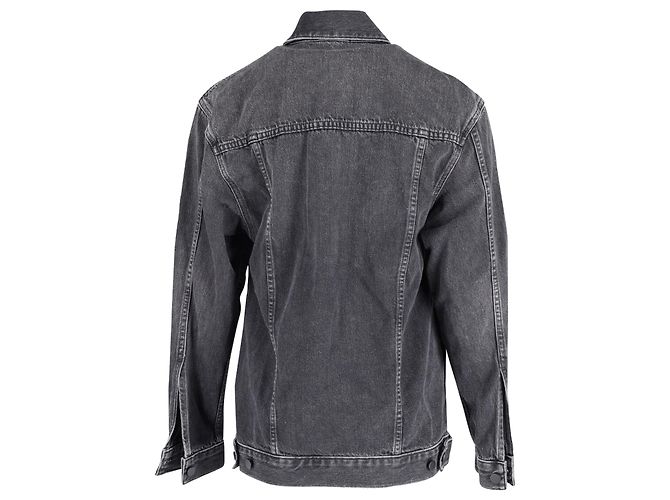 Chaqueta Daze extragrande en denim de algodón negro de Alexander Wang - vista 3
