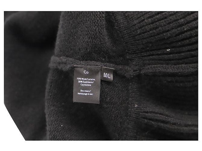 Marc by Marc Jacobs CO. Strickkleid mit Bischofsärmeln aus schwarzer Wolle - Ansicht 4