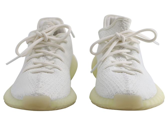 Yeezy Boost Knit 350 V2 in Triple White Spandex - view 2