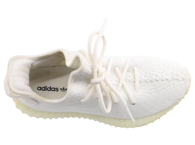 Yeezy Boost Knit 350 V2 in Triple White Spandex - view 6