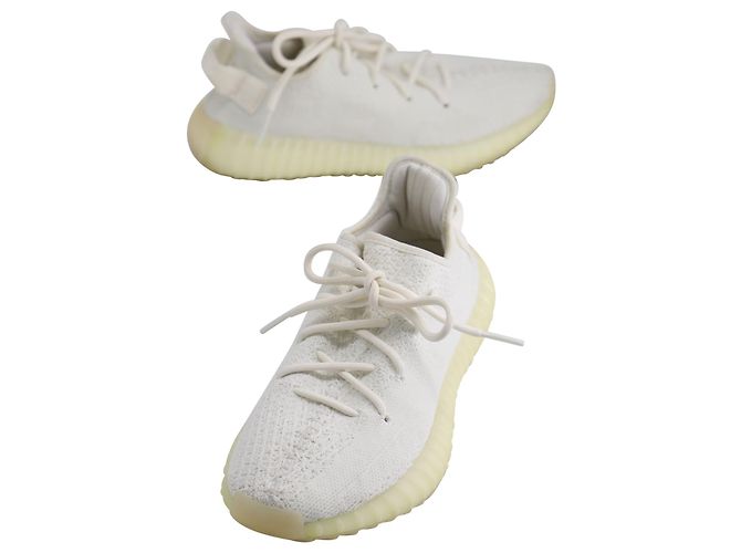Yeezy Boost Knit 350 V2 in Triple White Spandex - view 8