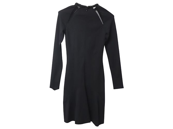 Stella Mc Cartney Abito Stella McCartney con colletto decorato in cotone nero - vista 5