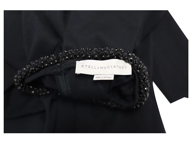 Stella Mc Cartney Abito Stella McCartney con colletto decorato in cotone nero - vista 7