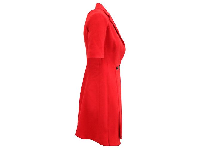 Abito Christian Dior foderato in lana rossa - vista 2
