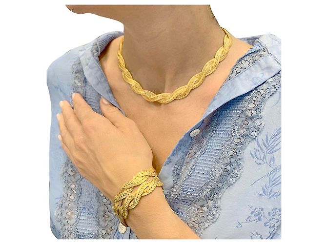 Colar Buccellati, trança de ouro amarelo. - vista 9