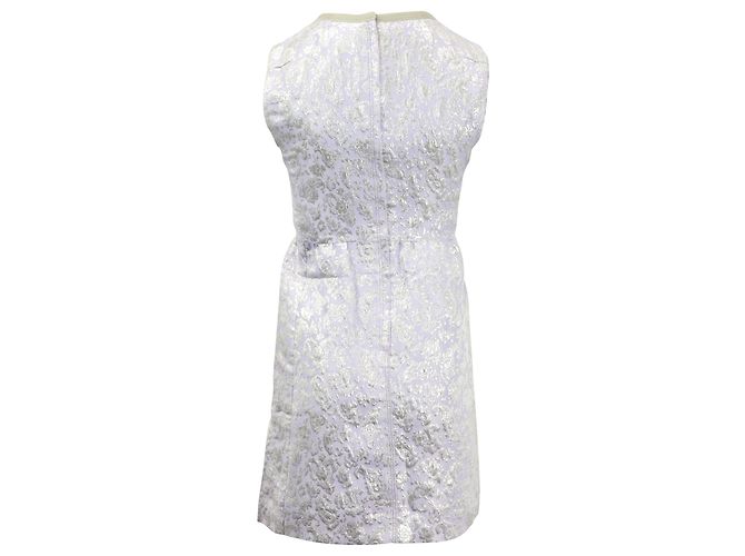 Marc Jacobs Jacquard-Etuikleid mit Metallic-Blumenmuster aus violettem Polyester Lila - Ansicht 5